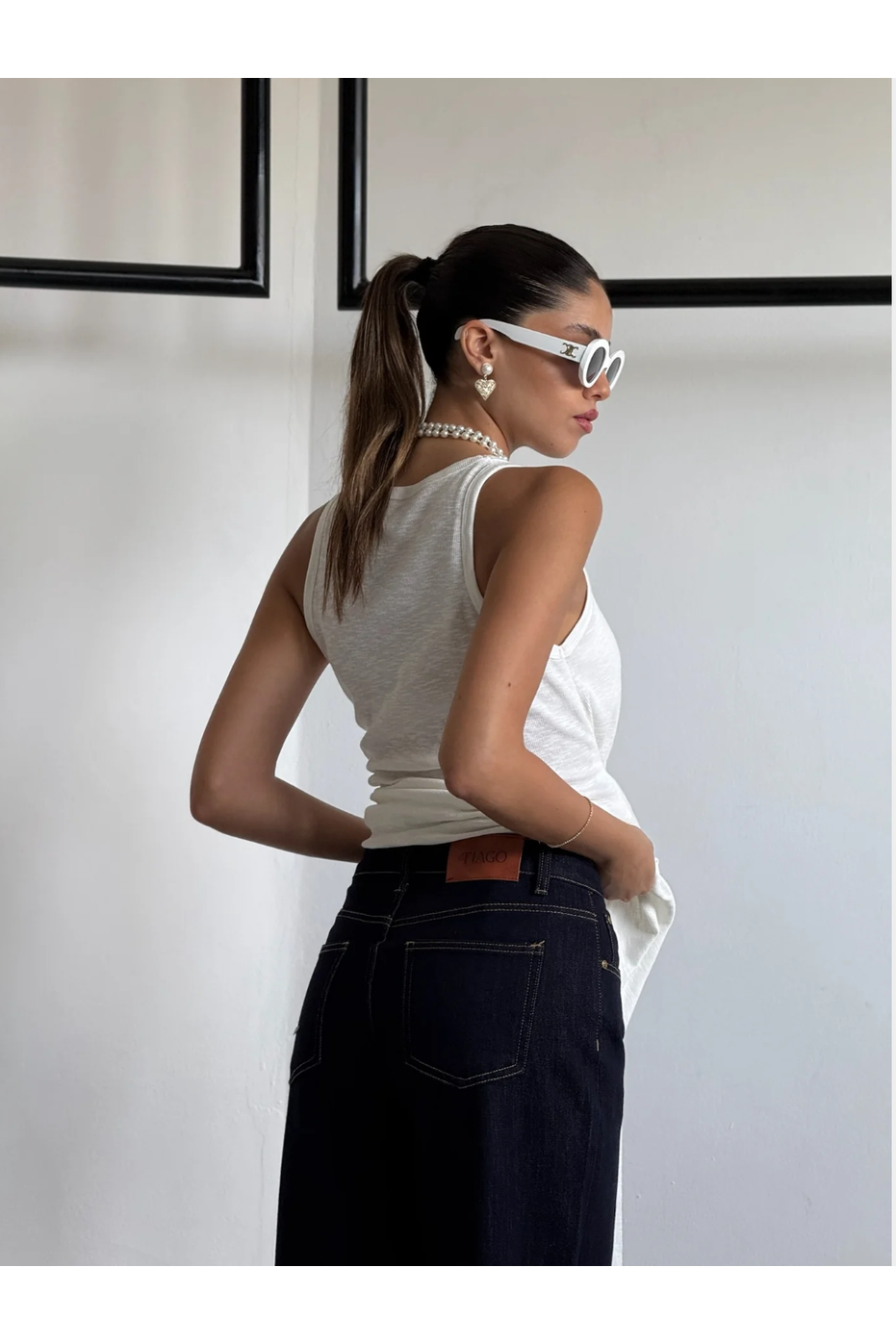 גופיית אוניל - לבן