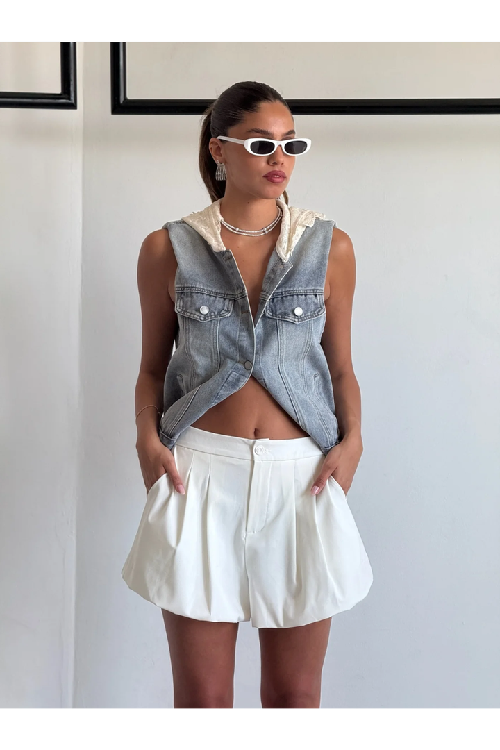 מכנס ריבל - לבן