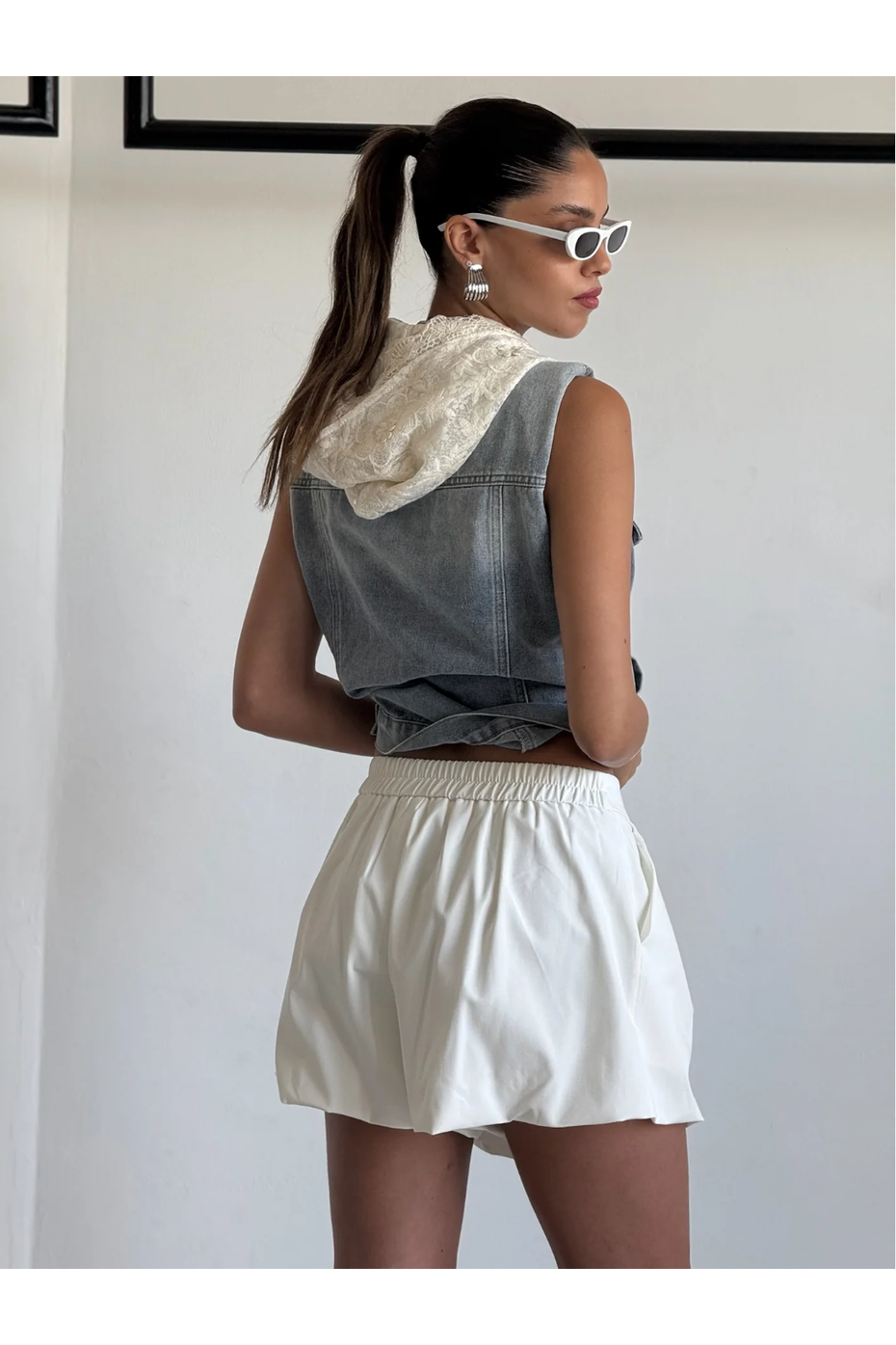 מכנס ריבל - לבן