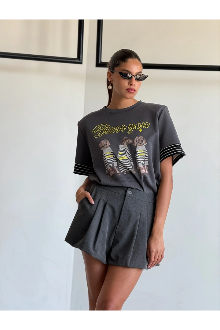 מכנס ריבל - אפור