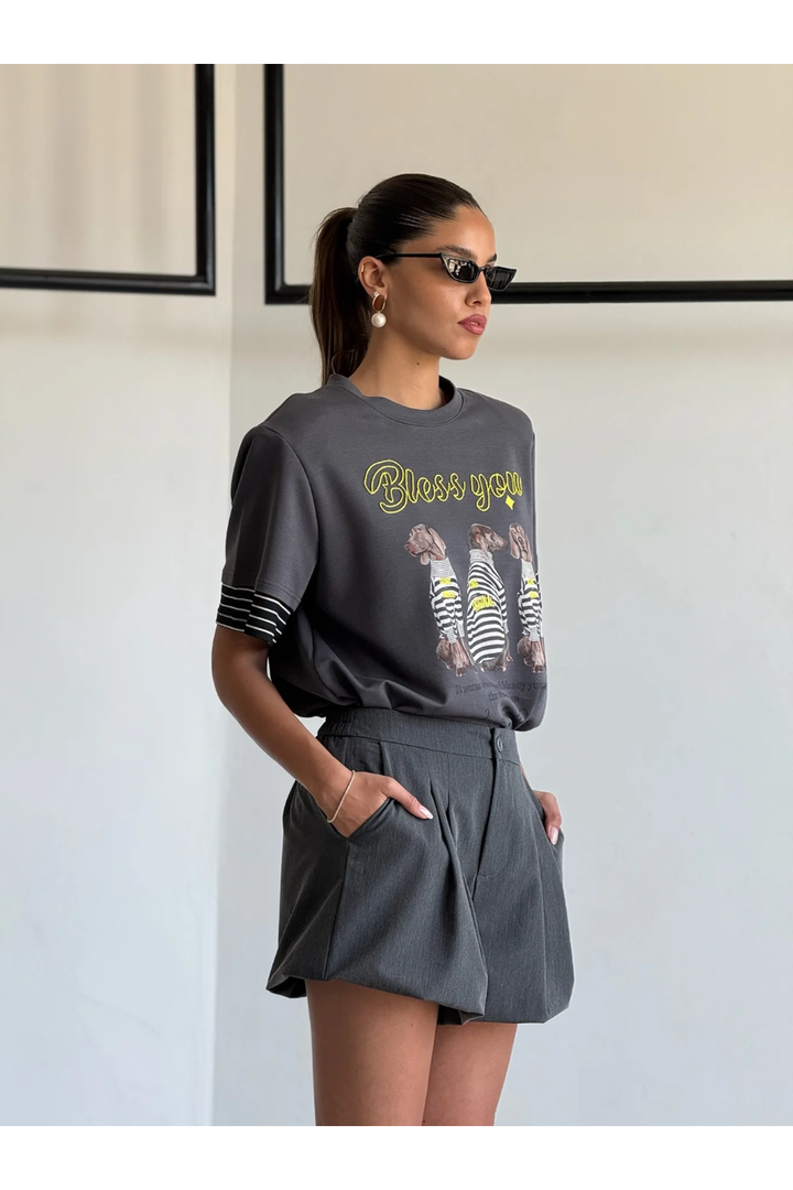 מכנס ריבל - אפור